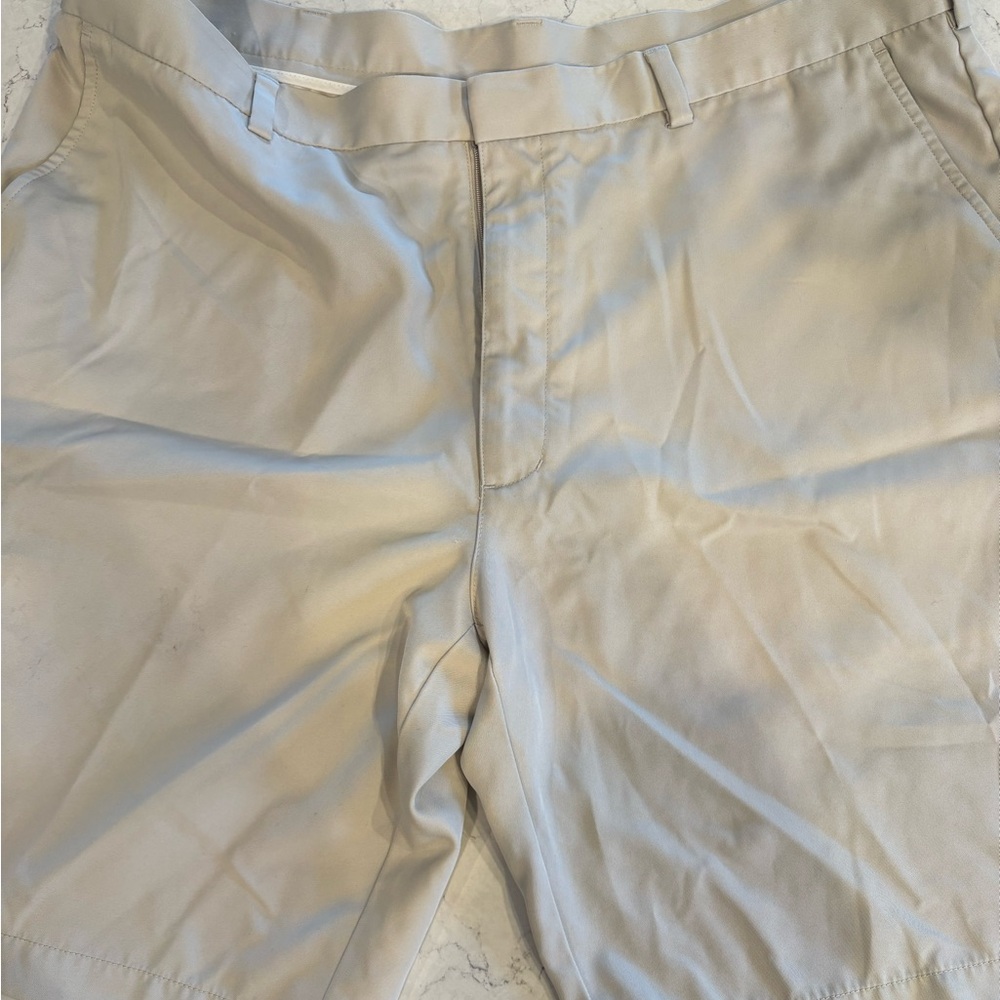 Grand Slam Men's Cream Flat Front Shorts